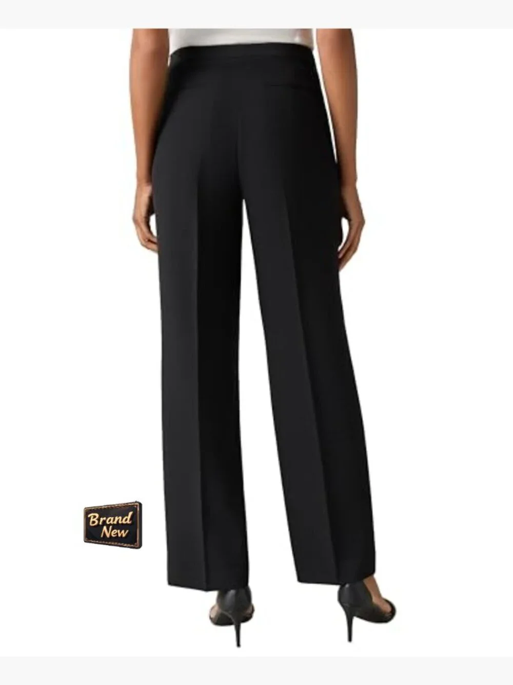 Tab Front Trousers – Stretch Crepe, Wrinkle-Resistant, 31